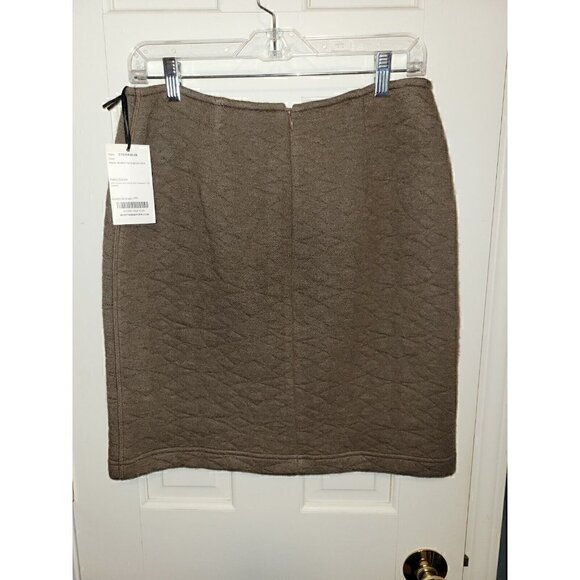Worth New York Maple Quilted Herringbone A Line Cotton Wool Blend Skirt Size 6 - Picture 4 of 9